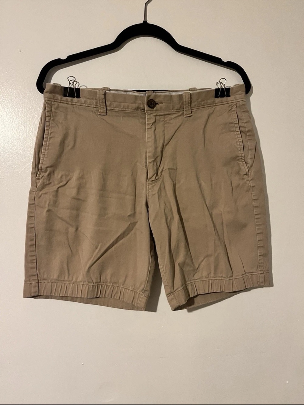 J. Crew Men's Khaki Flat-Front Cotton Shorts